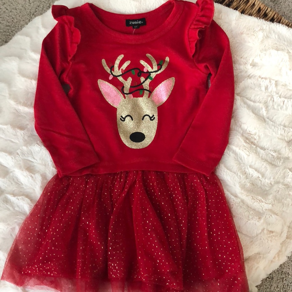 Zunie Toddler Reindeer Dress